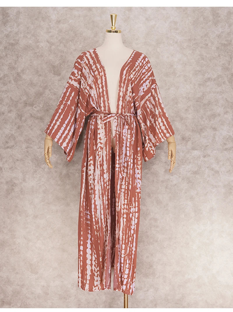 Embroidery Kaftan Beach Tunic Beach Cover up Saida de Praia Swimsuit Women Bikini cover up Pareo Sarong Beachwear Q882