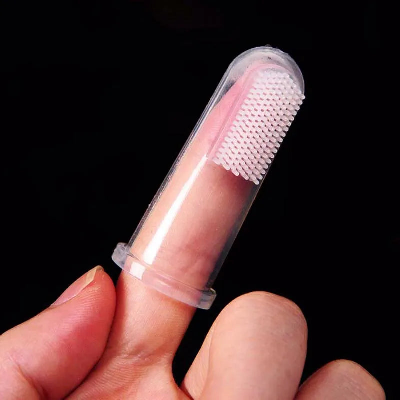 Silicone Brush Tool Toothpaste Dogs Soft Pet Finger Toothbrush Dental Hygiene For Medium dog bads