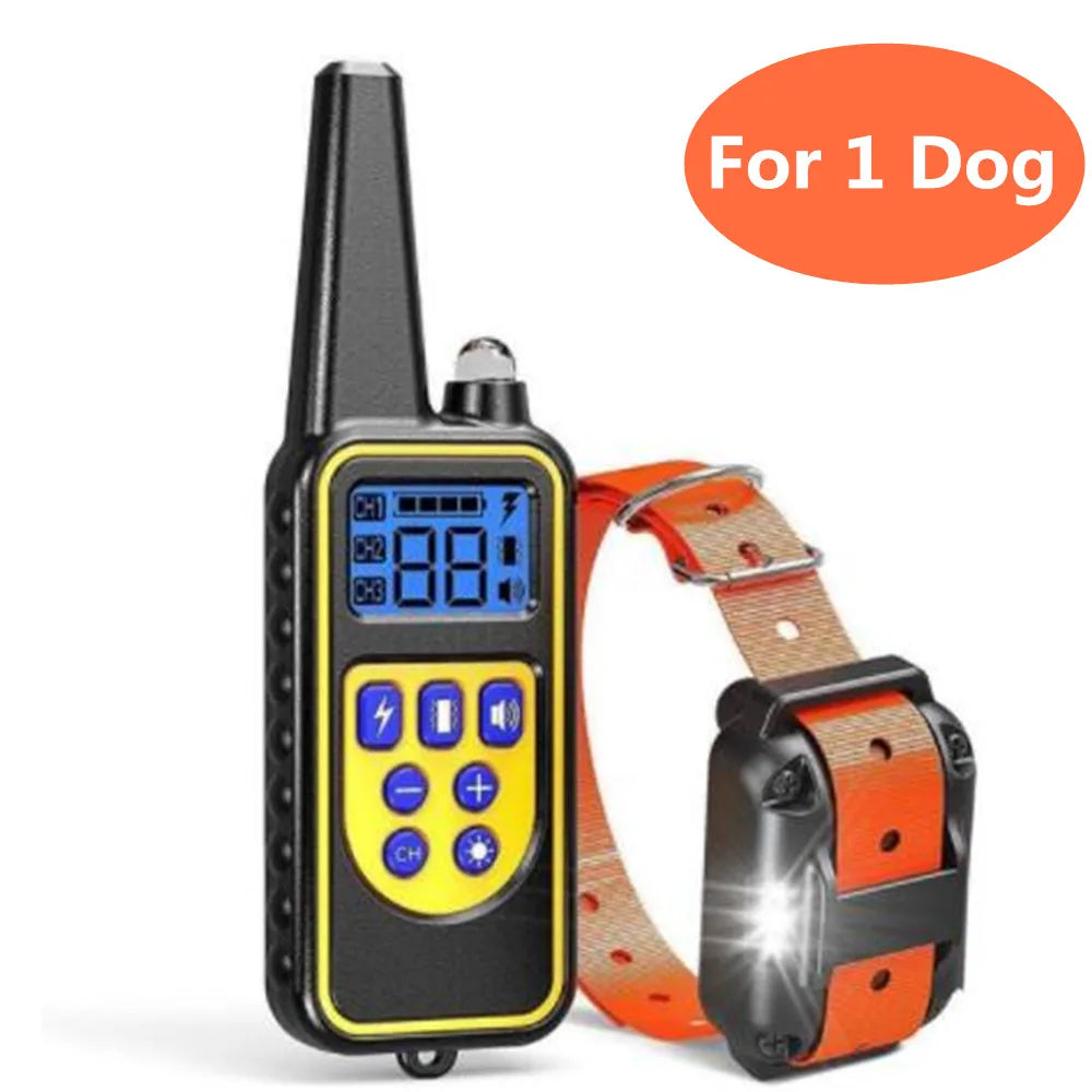 Training Collar Dog 800m Anti Bark Dog Collar Waterproof With Pet Rechargeable Pet Remote Control Electric Collar For Dogs