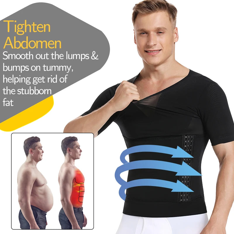 Men Body Shaper Waist Trainer Tummy Control T-Shirt Compression Shirts Weight Loss Slimming Underwear Abdomen Slim Tank Tops