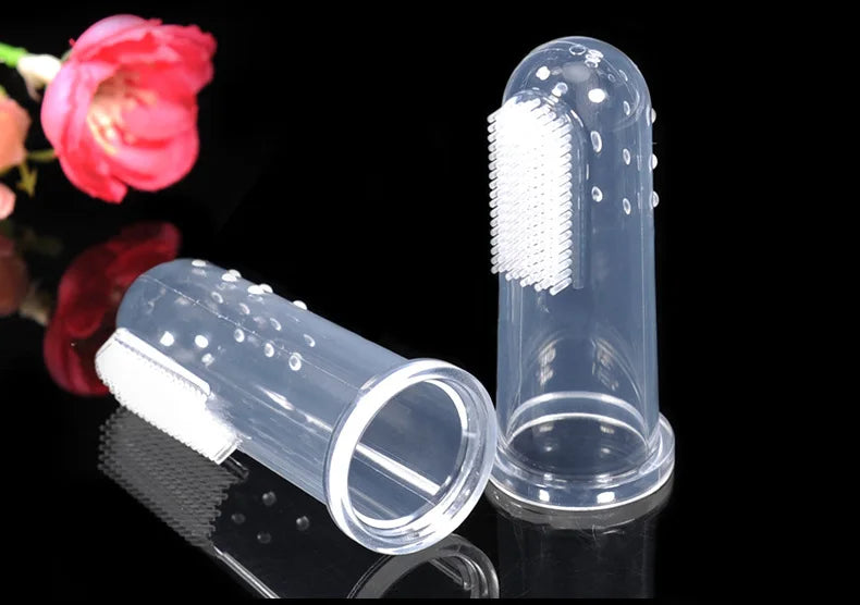 Silicone Brush Tool Toothpaste Dogs Soft Pet Finger Toothbrush Dental Hygiene For Medium dog bads