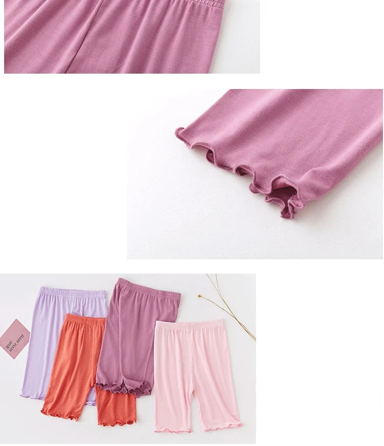 Summer Girls Pants Candy Color Kids Clothes Teenager Panty Trousers Casual Baby Bottoms Sport Knee Length Girl Leggings
