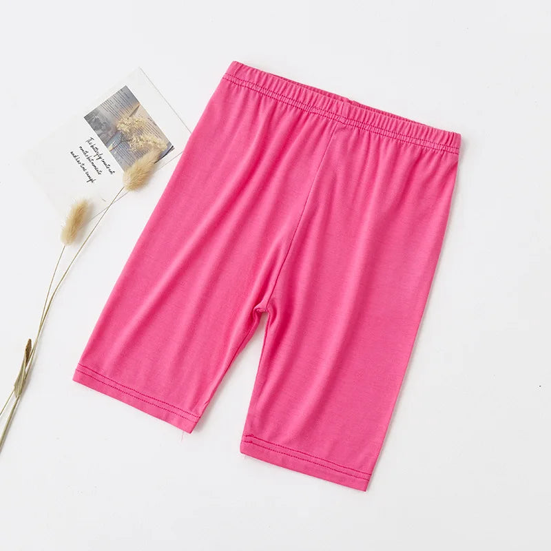 Summer Girls Pants Candy Color Kids Clothes Teenager Panty Trousers Casual Baby Bottoms Sport Knee Length Girl Leggings
