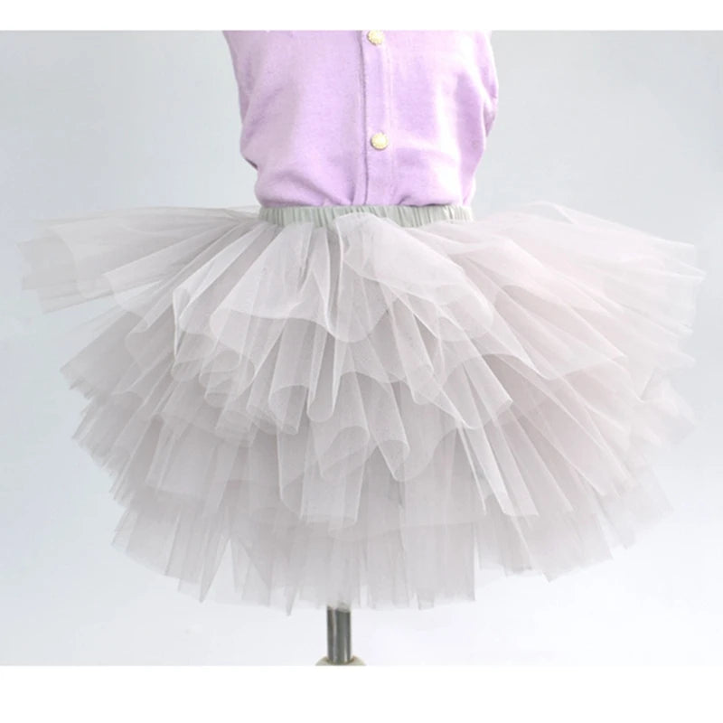 Fashion Girls Tutu Super Fluffy 6 Layers Petticoat Princess Ballet Dance Tutu Skirt Kids Cake Skirt Chritsmas Children Clothes
