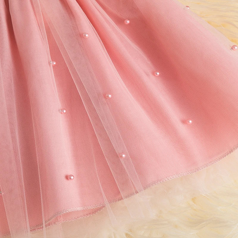 2023 Girls Baby Summer Dress Wedding Birthday Party Fluffy Lace Dress 1-5 Y Toddler Dress Elegant Tutu Vestidos Kids Clothes