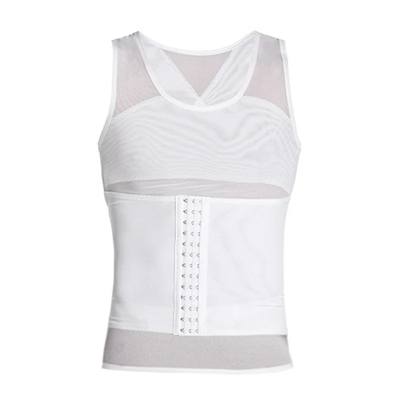 Mens Body Shaper Compression Vest Abdomen Shapewear Tummy Slimming Sheath Gynecomastia Shapers Corset Waist Trainer Fajas Tops