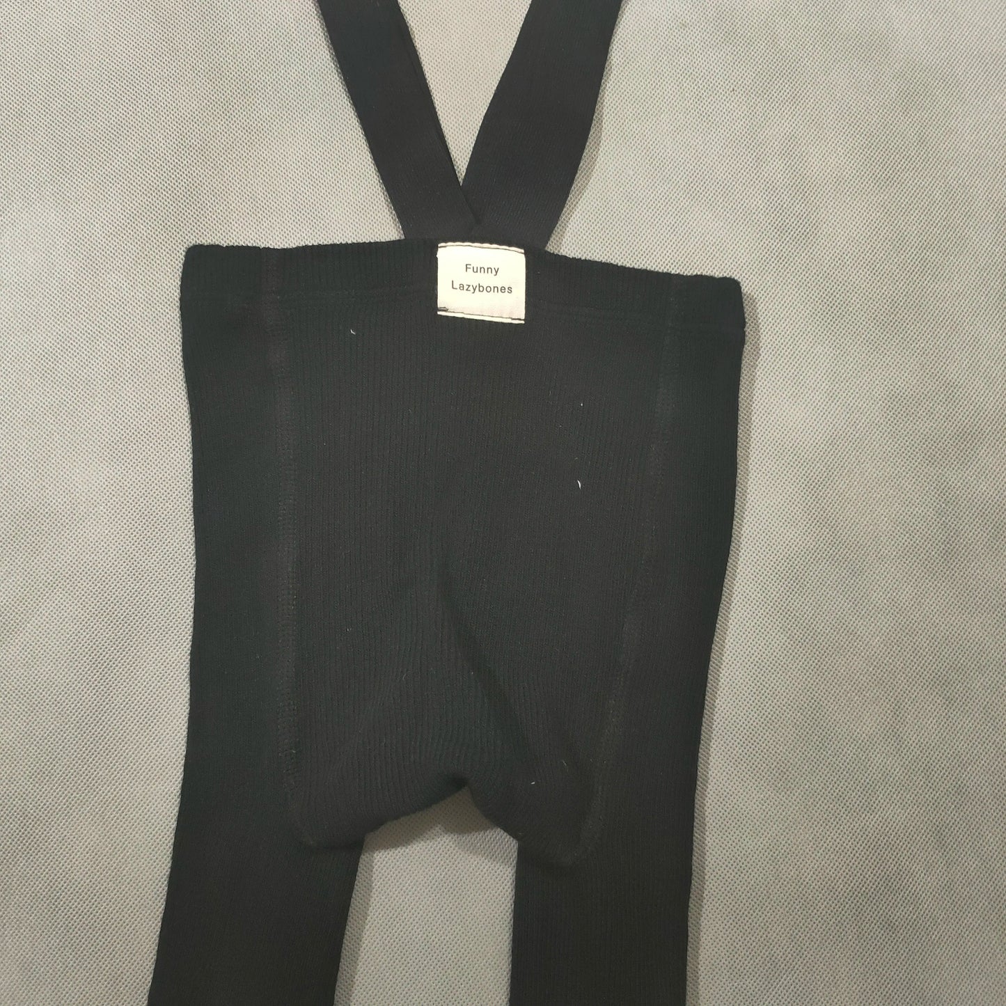 Spanish Spring And Autumn Models High Waist Suspenders Cropped Trousers Baby Big PP Baby Leggings