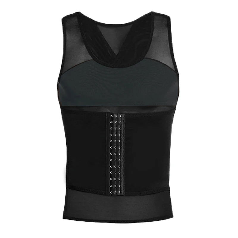 Mens Body Shaper Compression Vest Abdomen Shapewear Tummy Slimming Sheath Gynecomastia Shapers Corset Waist Trainer Fajas Tops