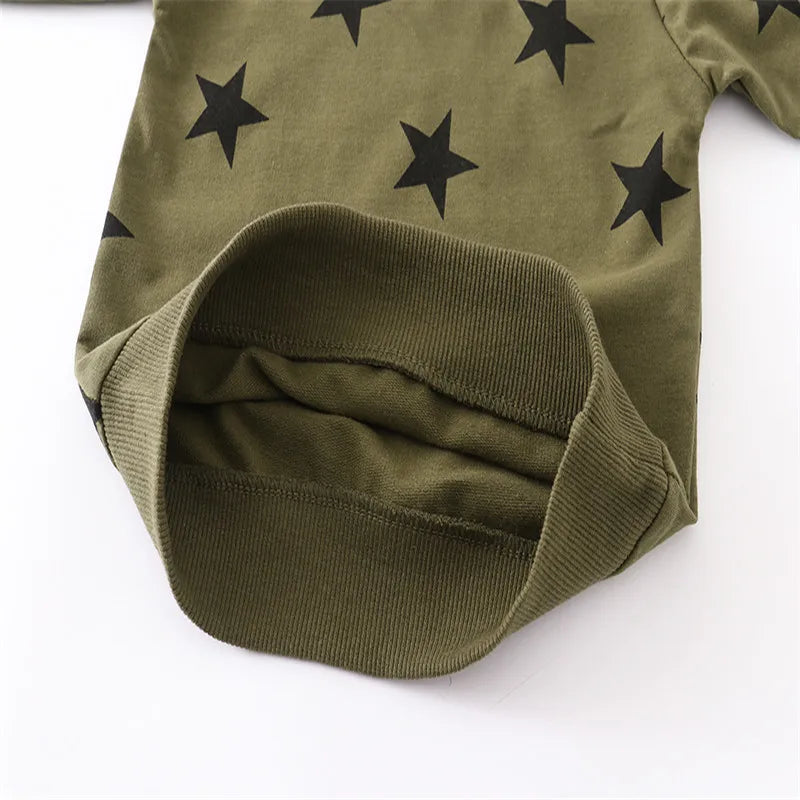 Jumping Meters 2-7T Long Sleeve Stars Print Boys Girls Sweatshirts Autumn Spring Kids Clothes Hot Selling Shirts Tops