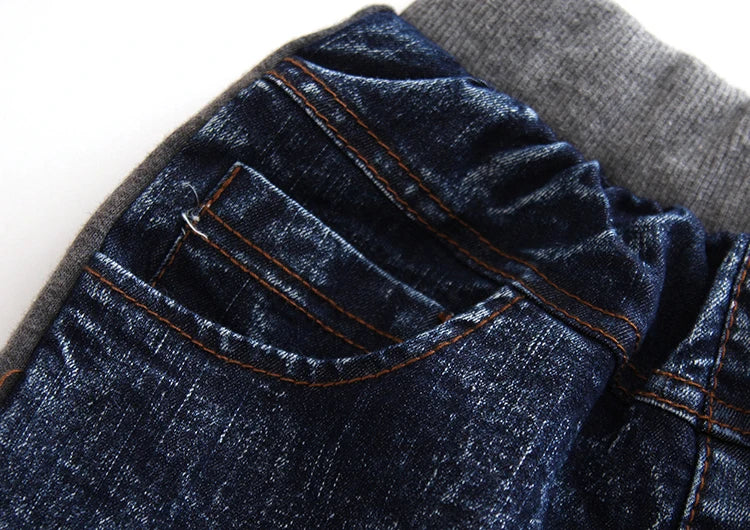 Boys Girls Jeans Kids Cotton Casual Pants Fashion Letter Printed 2022 Spring Autumn Denim Trousers 4-8Year Children's Clothes