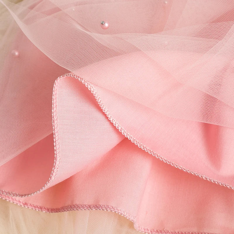 2023 Girls Baby Summer Dress Wedding Birthday Party Fluffy Lace Dress 1-5 Y Toddler Dress Elegant Tutu Vestidos Kids Clothes