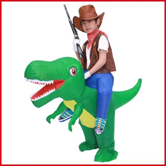 Kids Child Inflatable Horse Costume Cosplay Girls Boys Cowboy Ride Horse Funny Halloween Purim Party Inflated Garment Disfraces
