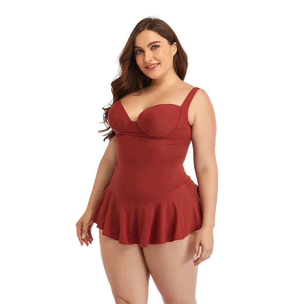 Large Size Women's Swimsuit 2025 Stylish New Bikini Set Swimwear for Women Sexy Swim Chubby Bathing Suits Swimming One Piece