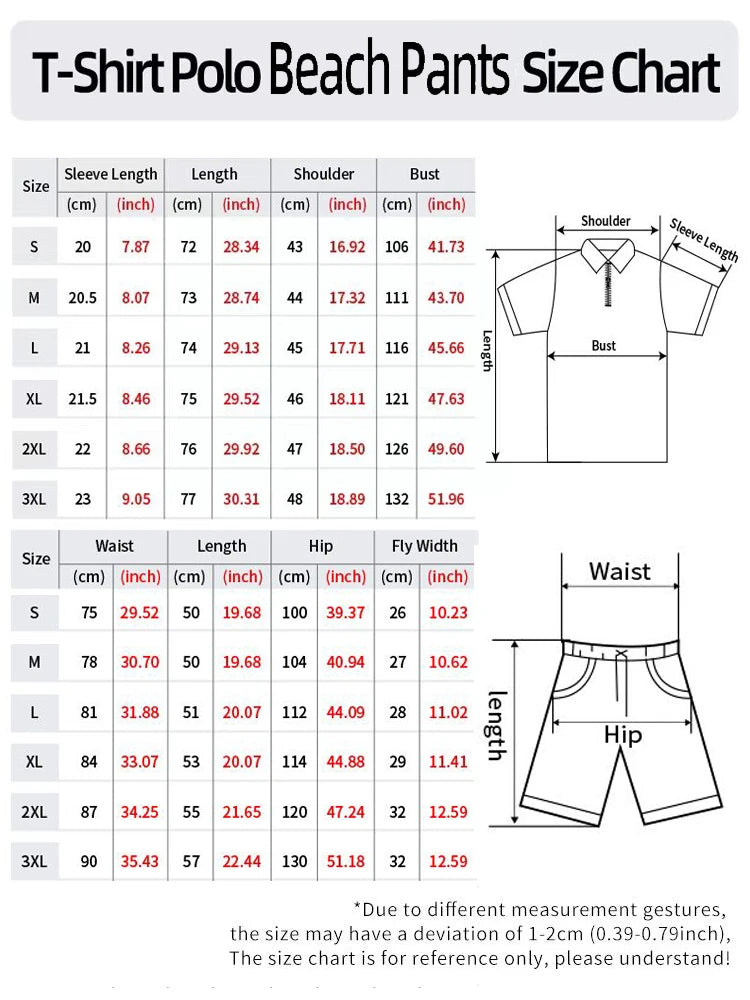 White Plaid Graphic Men's Polo Shirt Sets Casual Zipper Shirts+Shorts Sportswear Golf Stand Collar Tops Suits Male Clothing