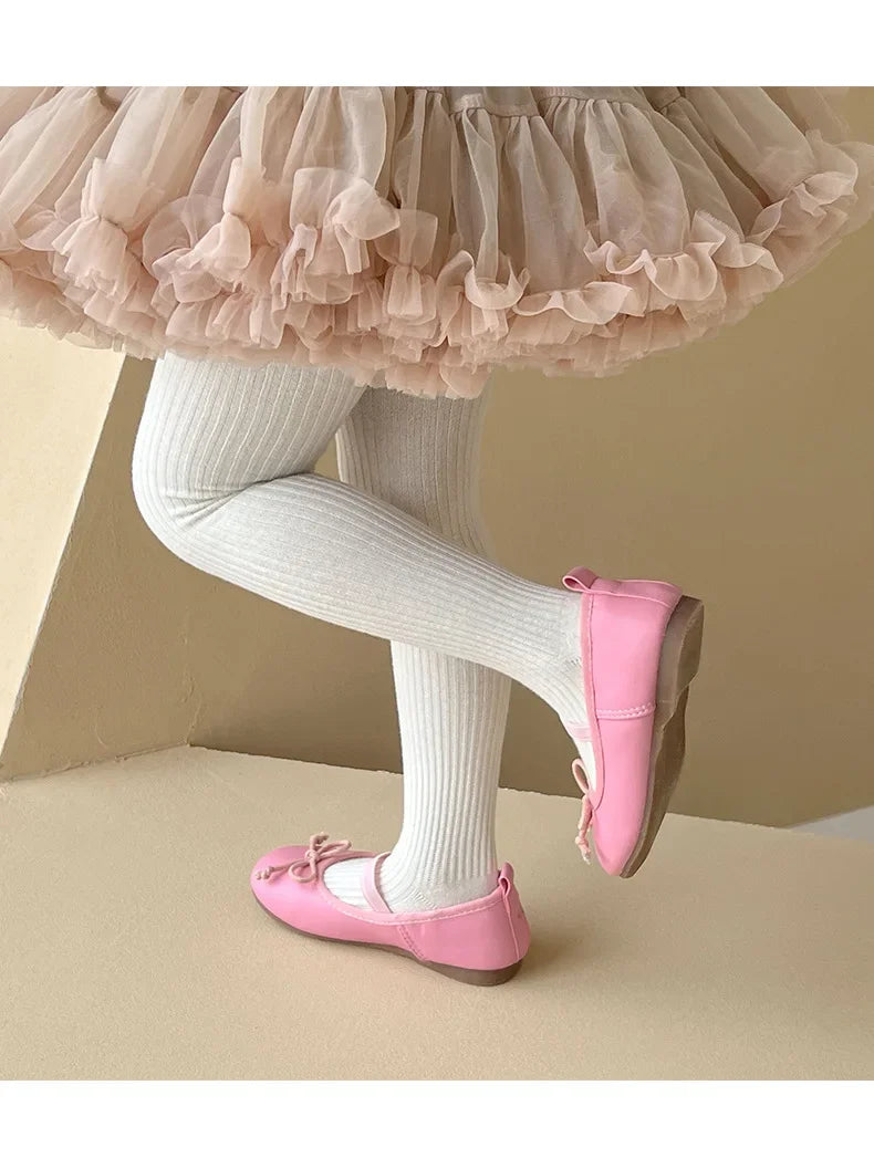 Baby Boys Girls School Student Uniform Pantyhose Pants Striped Leggings Tights Solid Stretch Kids Children Knitting Trousers