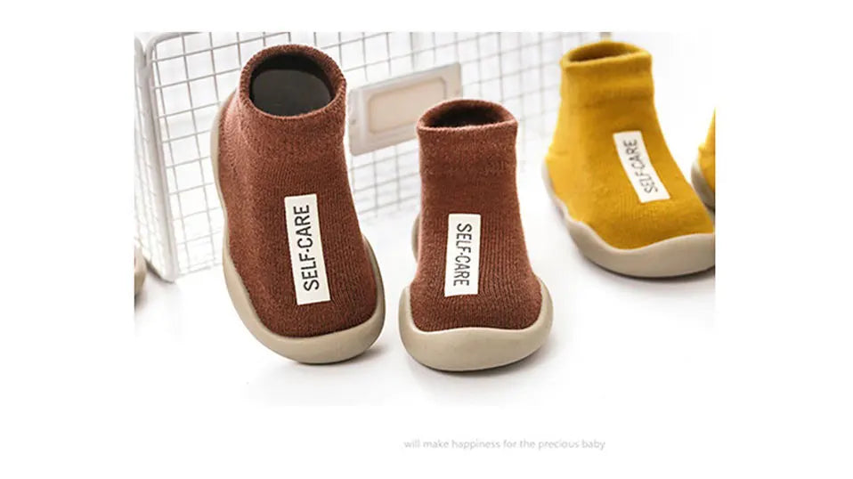 Baby Sock Shoes Anti Slip Toddler First Walking Shoe Child Infant Floor Booties Newborn Rubber Sole Indoor Slippers for Boy Girl