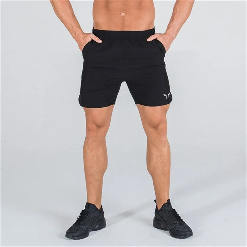 2025 NEW Fitness Men Gyms Shorts Workout Male Breathable 2 In 1 Double-deck Quick Dry Sportswear Jogger Beach Shorts Men