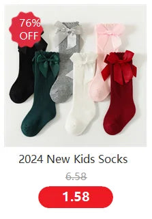 Fashion Rainbow Socks for Kids Spring Summer Colourful Stripe Breathable Cotton Girls Boys Tube Socks School Long Socks 1-8 Year
