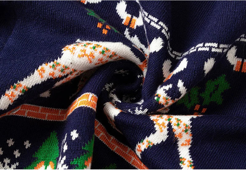 2024 Christmas Sweaters Autumn Winter Kids Warm Pullover Baby Cartoon Knitted Sweaters Children Clothes Boy Girl Xmas Jumper