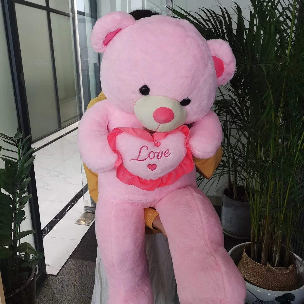 Valentine's Day 80/100Cm Big LOVE Plush Toy Bear Giant Stuffed Animals Birthday Gifts Soft Pillow Dolls Grilfriend Girls Wife