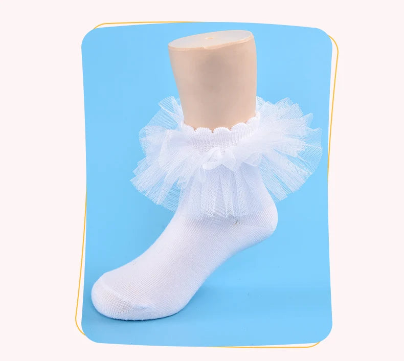 Girls Socks Lace Princess Socks Ruffle Princess Dress Lace Socks For newborns/babies/toddlers/little Girls