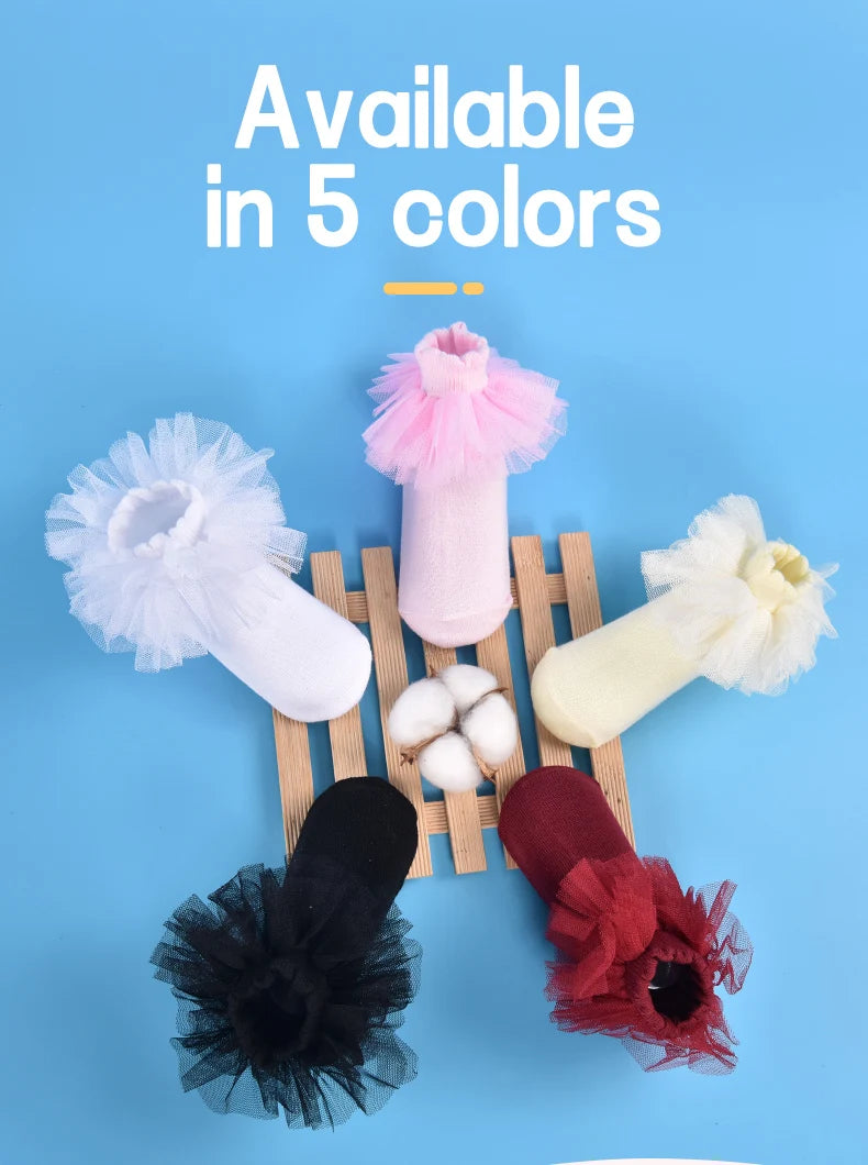 Girls Socks Lace Princess Socks Ruffle Princess Dress Lace Socks For newborns/babies/toddlers/little Girls