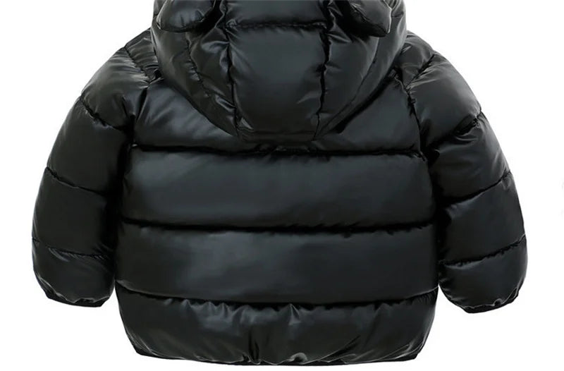Autumn Winter Baby Girls Boys Jacket Children Cute Ears Hooded Down Coat Toddler Long Sleeve Clothes Kids Windproof Outerwear