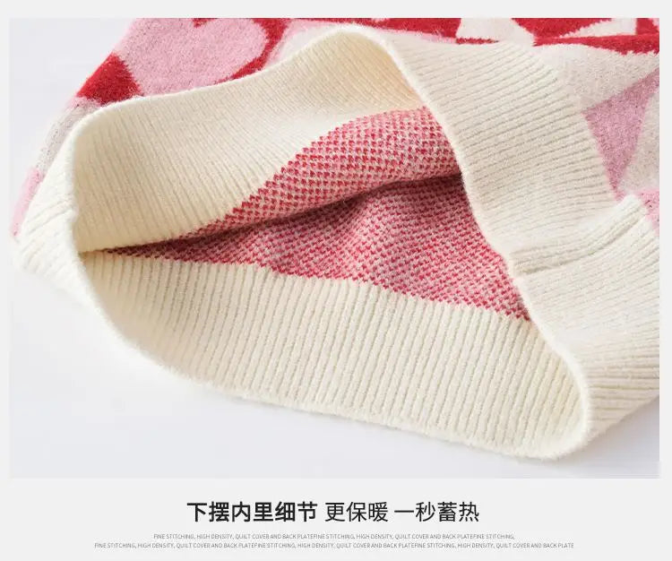 Girls Sweater Thickened Autumn Winter New Children's Fashion Knitted Top Christmas Winter Clothes for Girls 4 10 12 14 Years Old