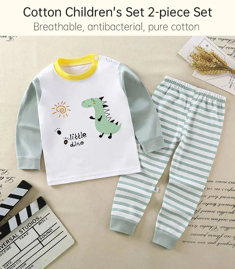 Children Kids Clothes Sets Boys Girls Suit Pajamas Clothinng Pants Cartoon Autumn Winter Sleepwear Outfits