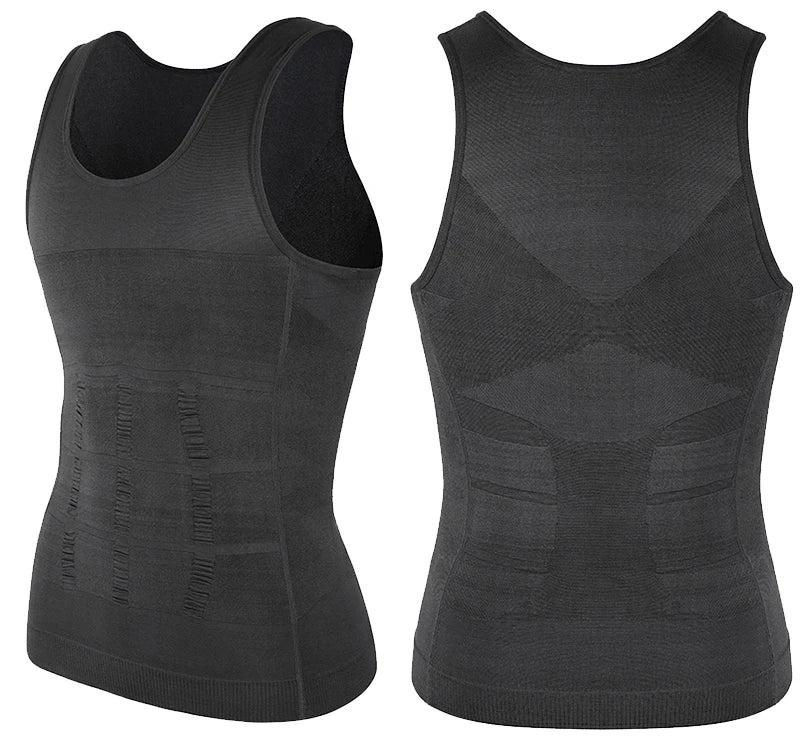 Men Slimming Body Shaper Vest Shirt Abs Abdomen Slim Gym Workout Corset Tummy Control Compression Tank Top Sleeveless Shapewear