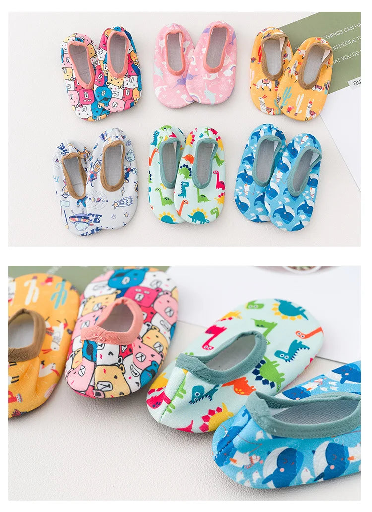 Children Swimming Surf Sports Sneakers Summer Boy Girl Non-Slip Aqua Swim Socks Baby Kids Cartoon Animal Pool Beach Water Shoes