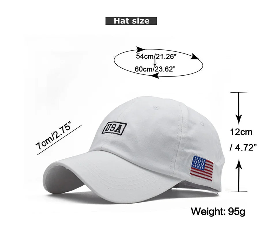 FS White American Flag Baseball Caps For Men Brand Streetwear Hip Hop Cap Cotton Women Snapback Trucker Hats Bones Masculinos