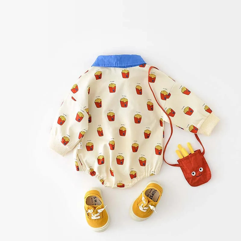 Baby Summer Rompers for Girls Boys Cute Printed Toddler One-Piece Jumpsuit Fashion Korean Infant Overalls Clothing 0-2 Years