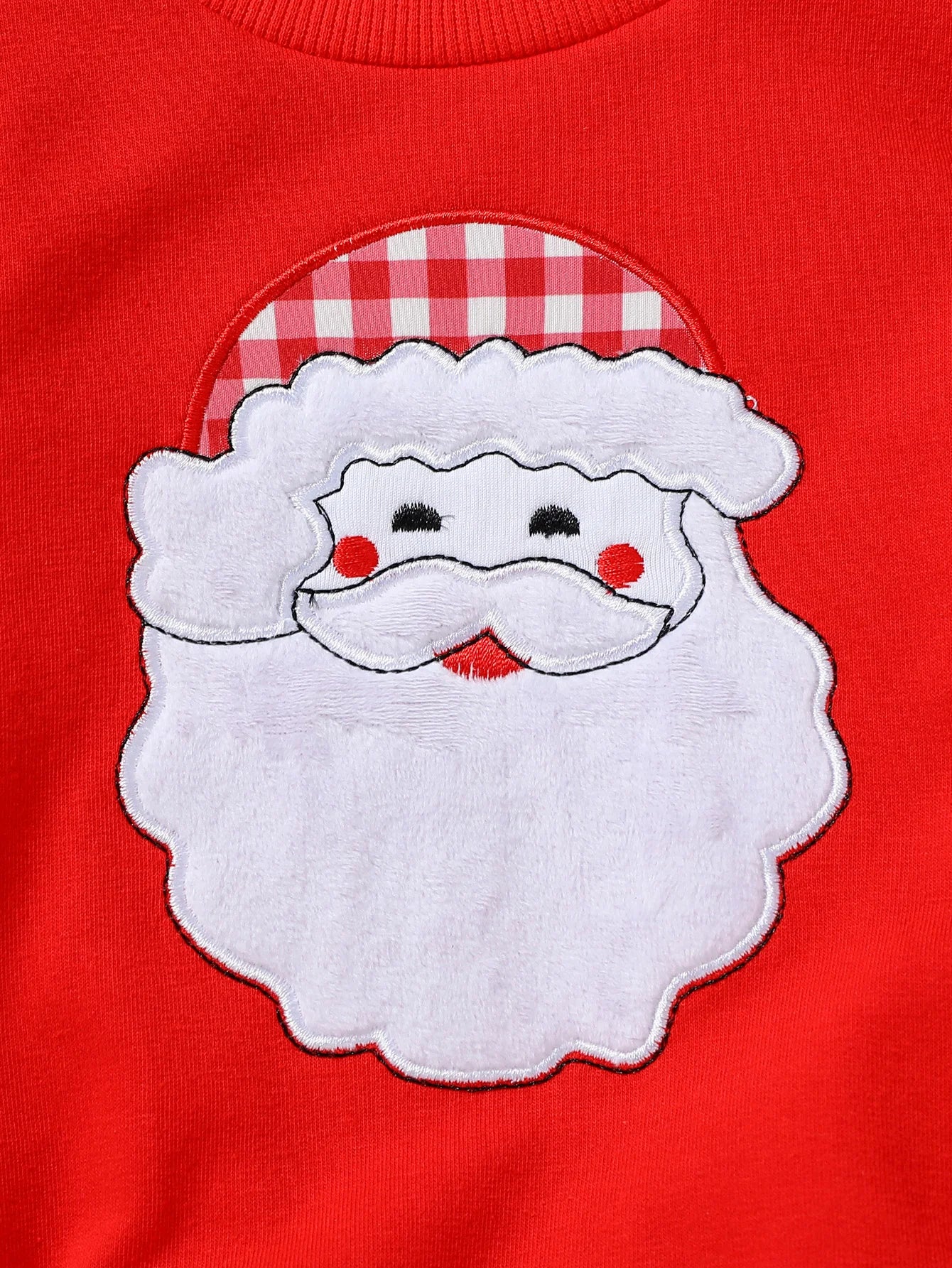 2024 New Baby Gilrs Fall/WInter 6M-4Y Christmas Infant Toddler Clothes Sets Xmas Outfits Santa Embroidery Tops Plaid Pants