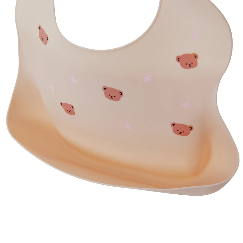 Baby Bib Waterproof Soft Silicone Scarf Summer Cute Cherry Print Adjustable Bibs Burp Cloths Baby Feeding Aprons Kids Eating
