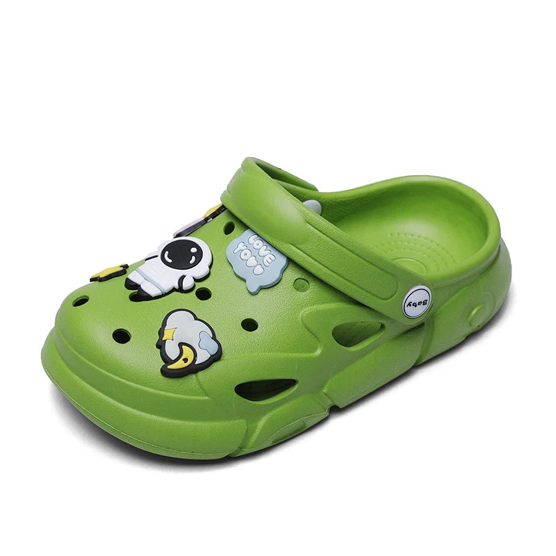 2023 New Girls Clogs Children Sandals 6-12 Years Kids Casual Summer Shoes Sports Soft Thick Sole Slippers for Girl