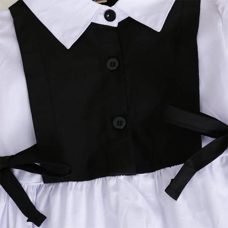 Spring Autumn Girls Dress Korean Fashion Dress for Girls Long Sleeve Casual Princess Bow Dress Children Vestidos Dress Clothing