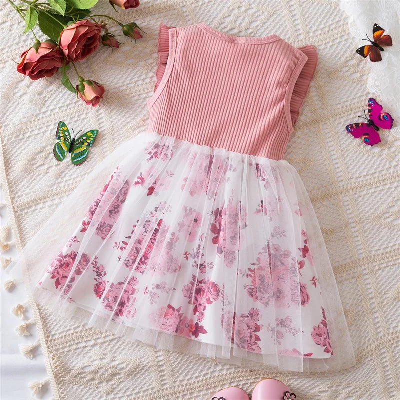 Toddler 12M-5Y Girl Lace Wedding Party Dress Kids Baby Tulle Birthday Princess Tutu Prom Child Christmas New Year Party Costume