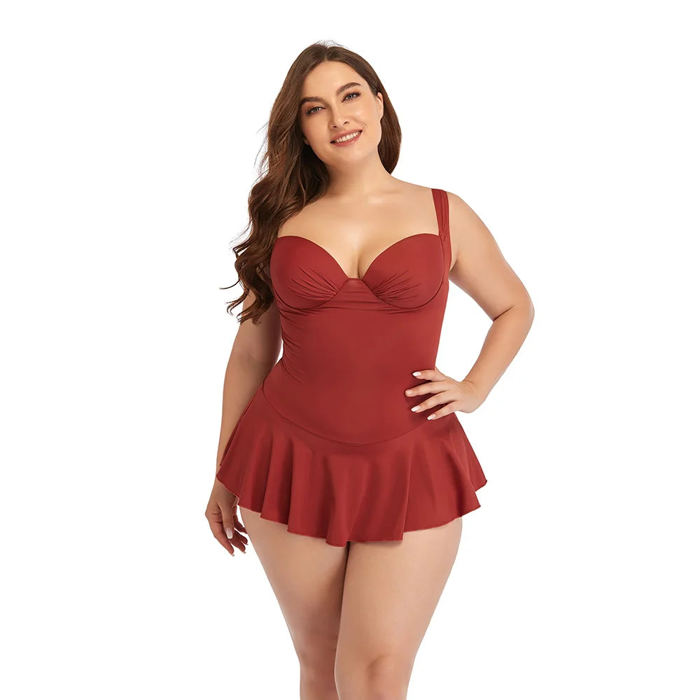 Large Size Women's Swimsuit 2025 Stylish New Bikini Set Swimwear for Women Sexy Swim Chubby Bathing Suits Swimming One Piece