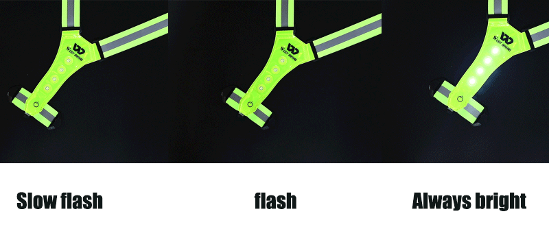 WEST BIKING Cycling Reflective Safety Vest Electric Scooter Flashing Vest USB Rechargeable LED Vest Running Jogging Fishing