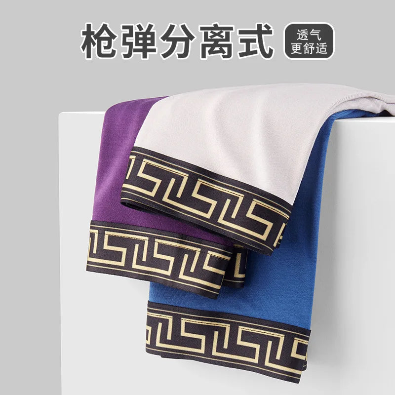 New Men's Modal Boxer Briefs Underpants Elephant Trunk Separated Underwear Bullet Separated Comfortable Breathable Sexy Panties