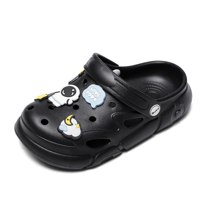 2023 New Girls Clogs Children Sandals 6-12 Years Kids Casual Summer Shoes Sports Soft Thick Sole Slippers for Girl
