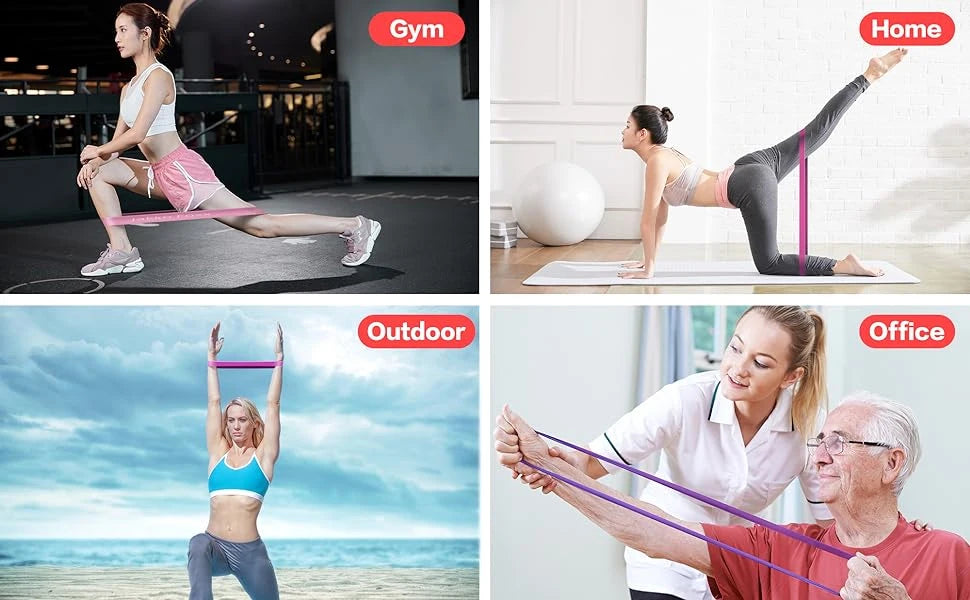 Resistance Loop Exercise Band Exercise Bands for Home Fitness Stretching Strength Training Physical Therapy Elastic Workout Band