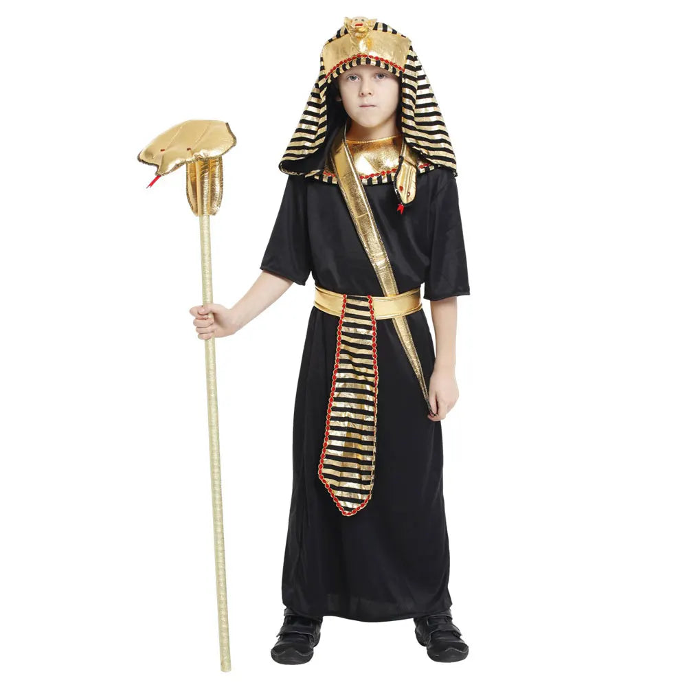 Umorden Halloween Costumes Boy Girl Ancient Egypt Egyptian Pharaoh Cleopatra Prince Princess Costume for Children Kids Cosplay