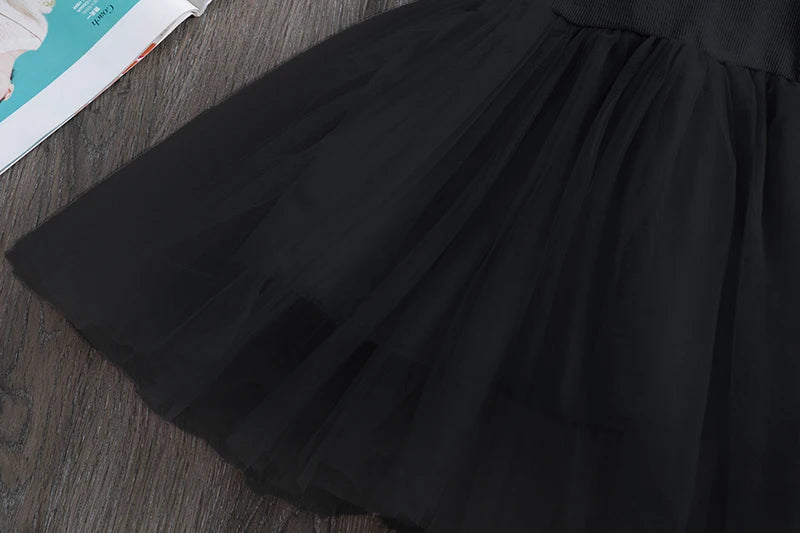 Girls White Cake Layers Dresses Kids Pull Sleeve Elegant Party Wedding Birthday Tutu Princess Vestidos Children Summer Clothes