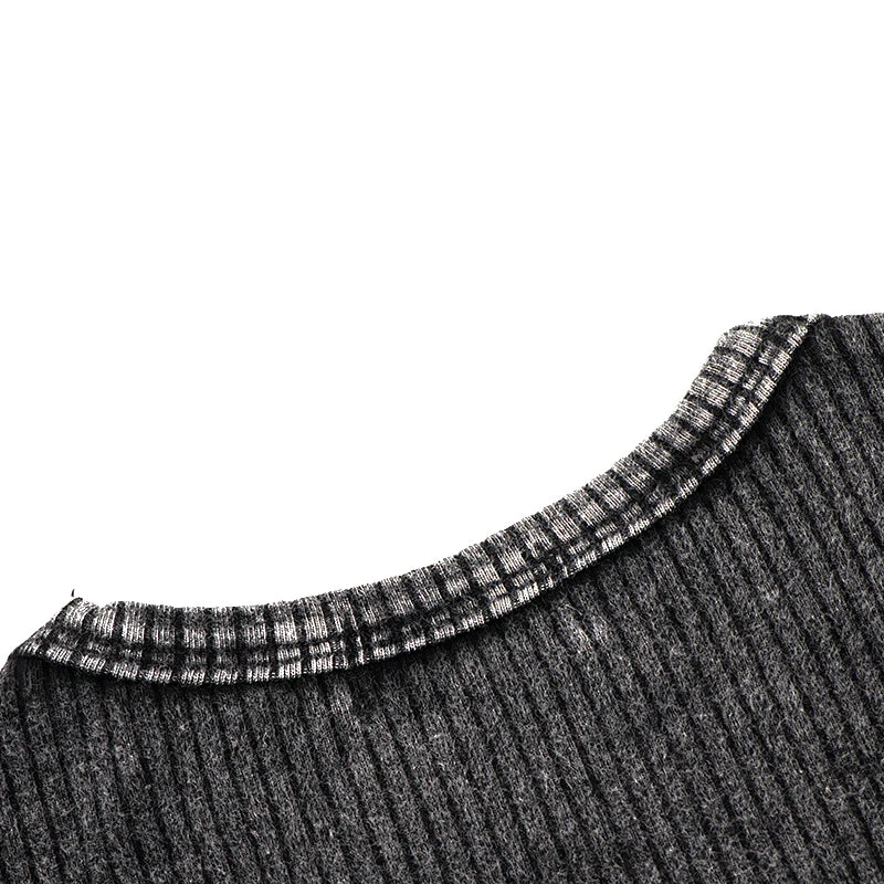 2024 ribbed black washed sets with string winter clothes dress for girls childhood shirts and baby pants black tired dresses