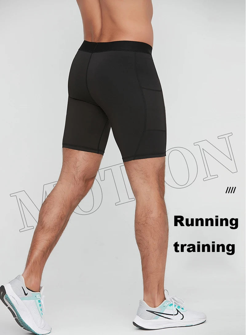 Compression Shorts Men Fitness Leggings Short Pants Sportswear Men Solid Bodybuilding Training Tights Shorts Men Running Shorts