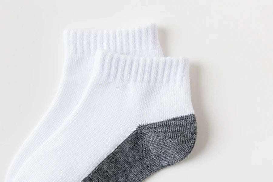 5 Pairs/Lot 2024 New Summer Children Socks Cotton Kids Teen Fashion Black White Gray For 1-12 Years Student Baby Girl Boy Socks