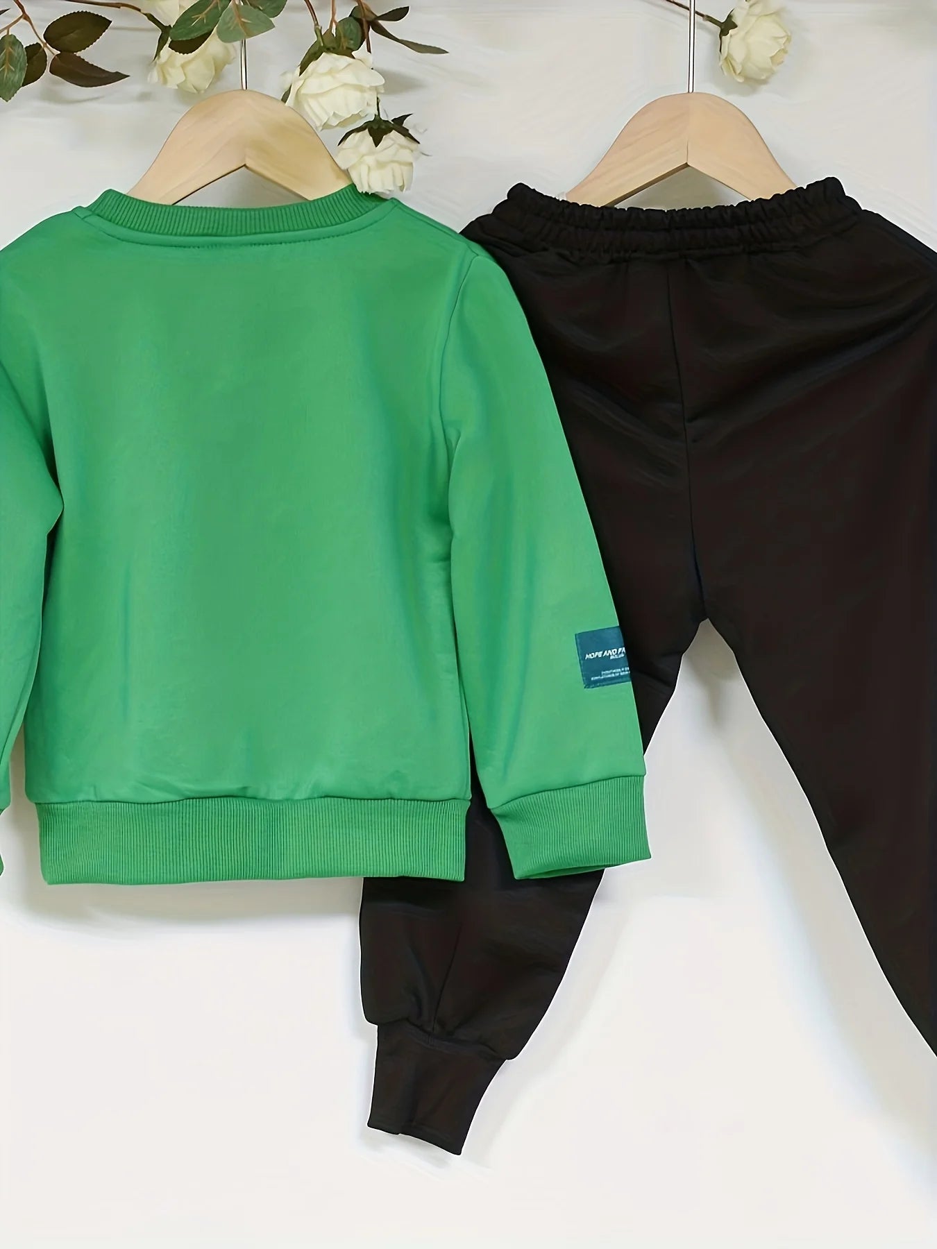 Spring Autumn Kid Clothes Boy Fashion Children's Set Two Pieces Sweatshirt Pant Outfit