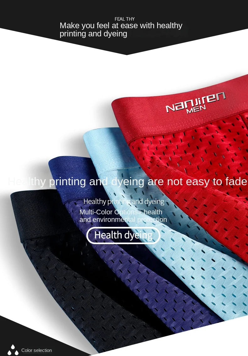 Men Panties Male Underpants Man Pack Shorts Boxers Underwear Slip Homme Calzoncillos Bamboo Hole U Convex Pouch Large Size 5XL